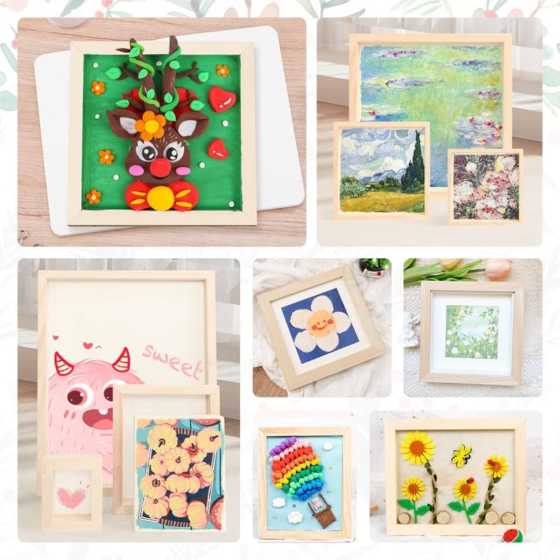 HANSILK ウッドキャンバスボード 木製キャンバス クレードルペイントパネルボード F0 180*141mm ドローイング ペイント DIYアートクラフトプロジェクト用