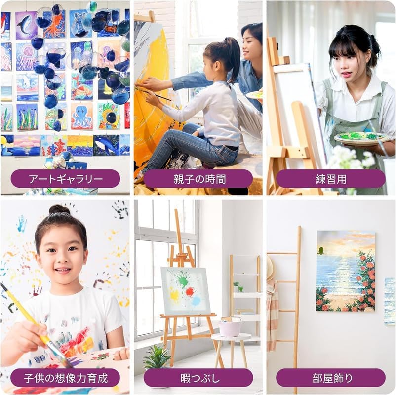 HANSILK キャンバス 張りキャンバス S0 180mmx180mm 1枚 キャンバス絵 パネルボード 画材 中目 化繊綿 美術装飾 ギャラリー用 油彩・アクリル兼用